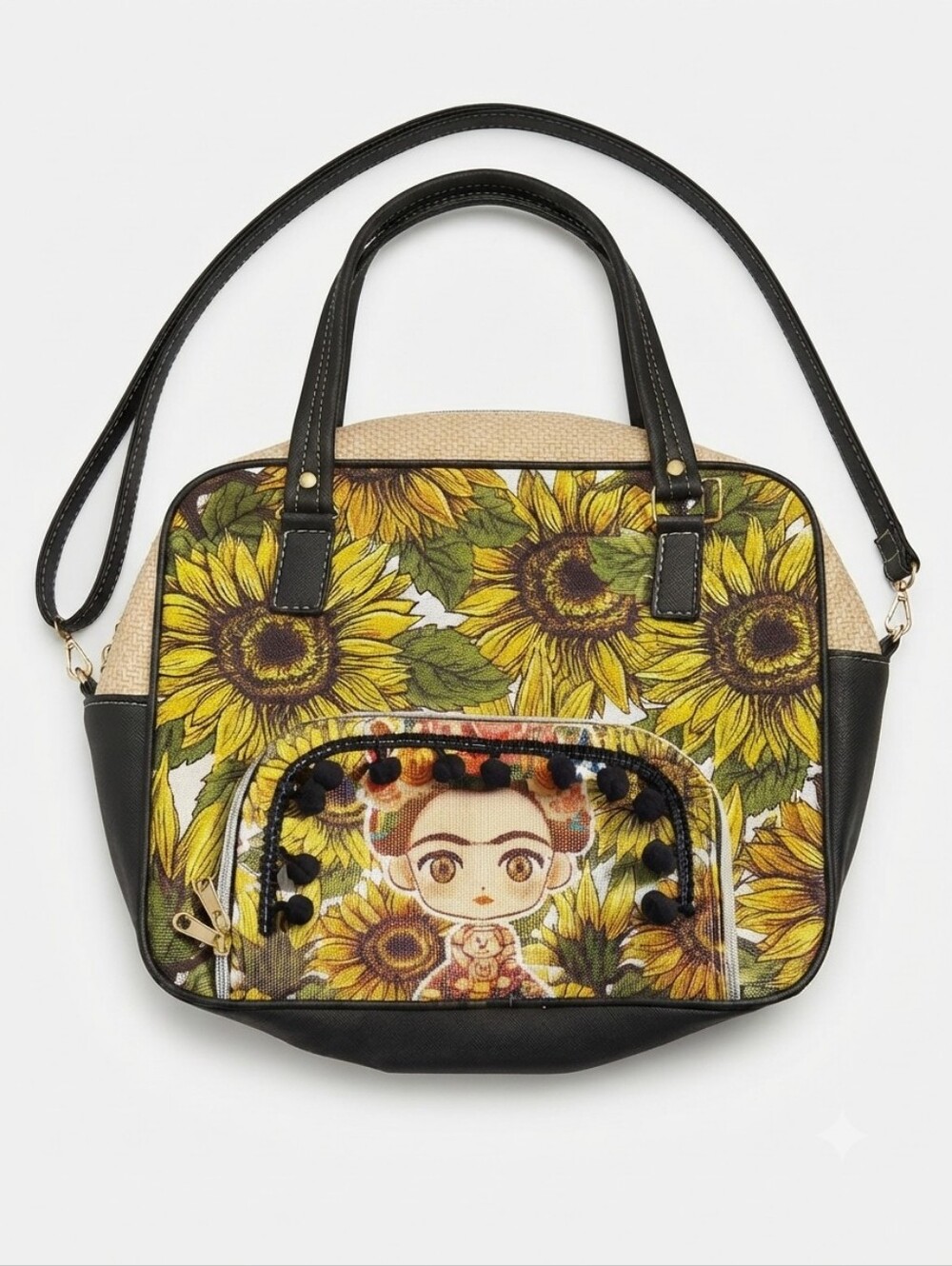 NWT Frida Kahlo Chibi Sunflower Satchel Crossbody Bag